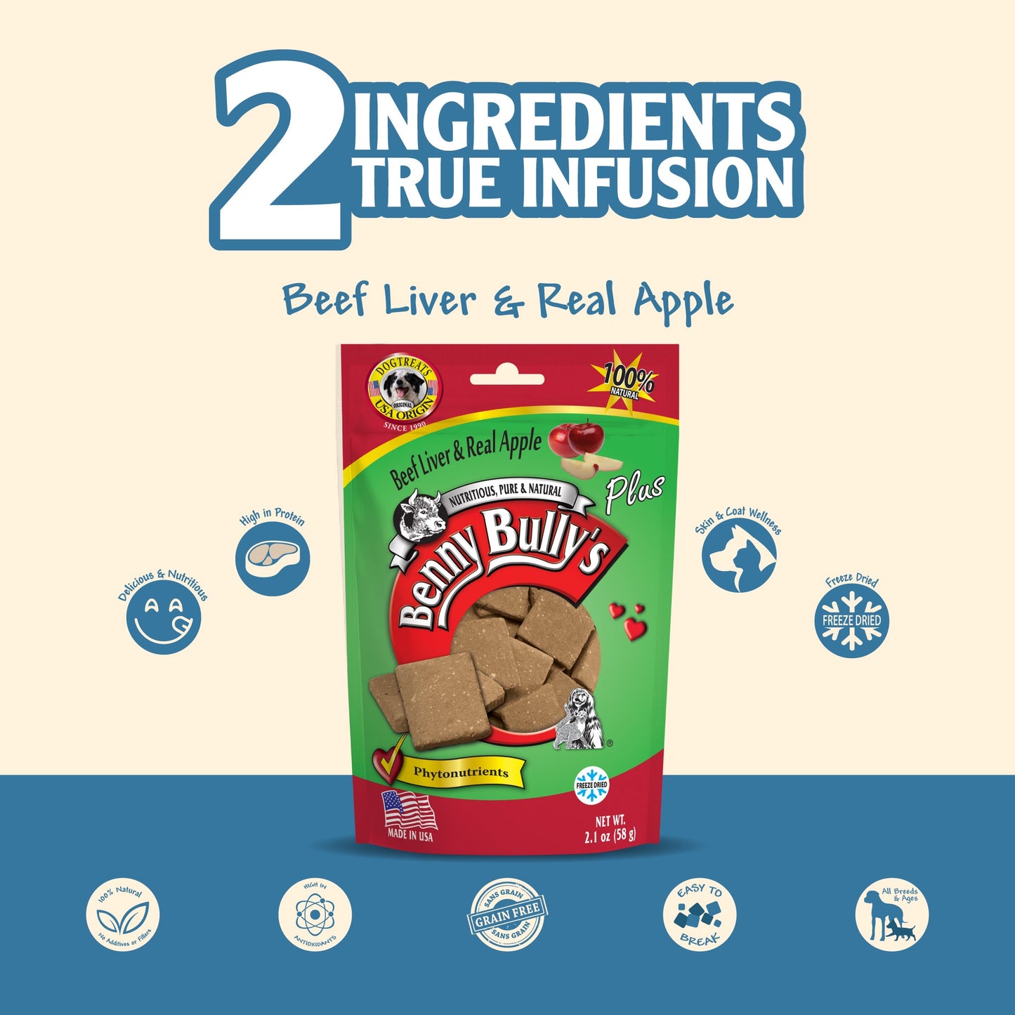 Benny Bullys® Beef Liver Plus Apple