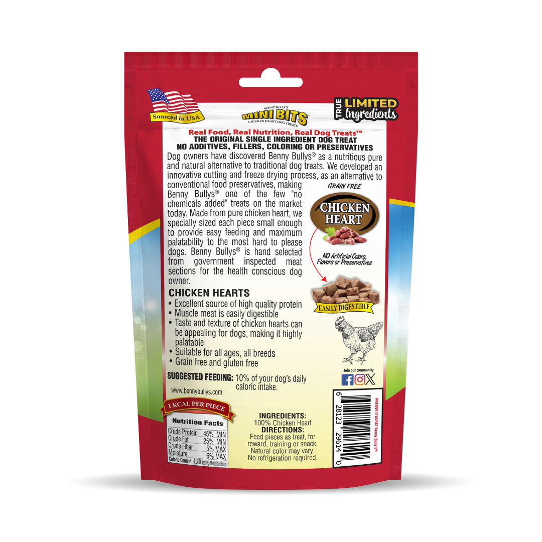 Benny Bullys® Mini Bits - Chicken Heart | Dog Training Treats
