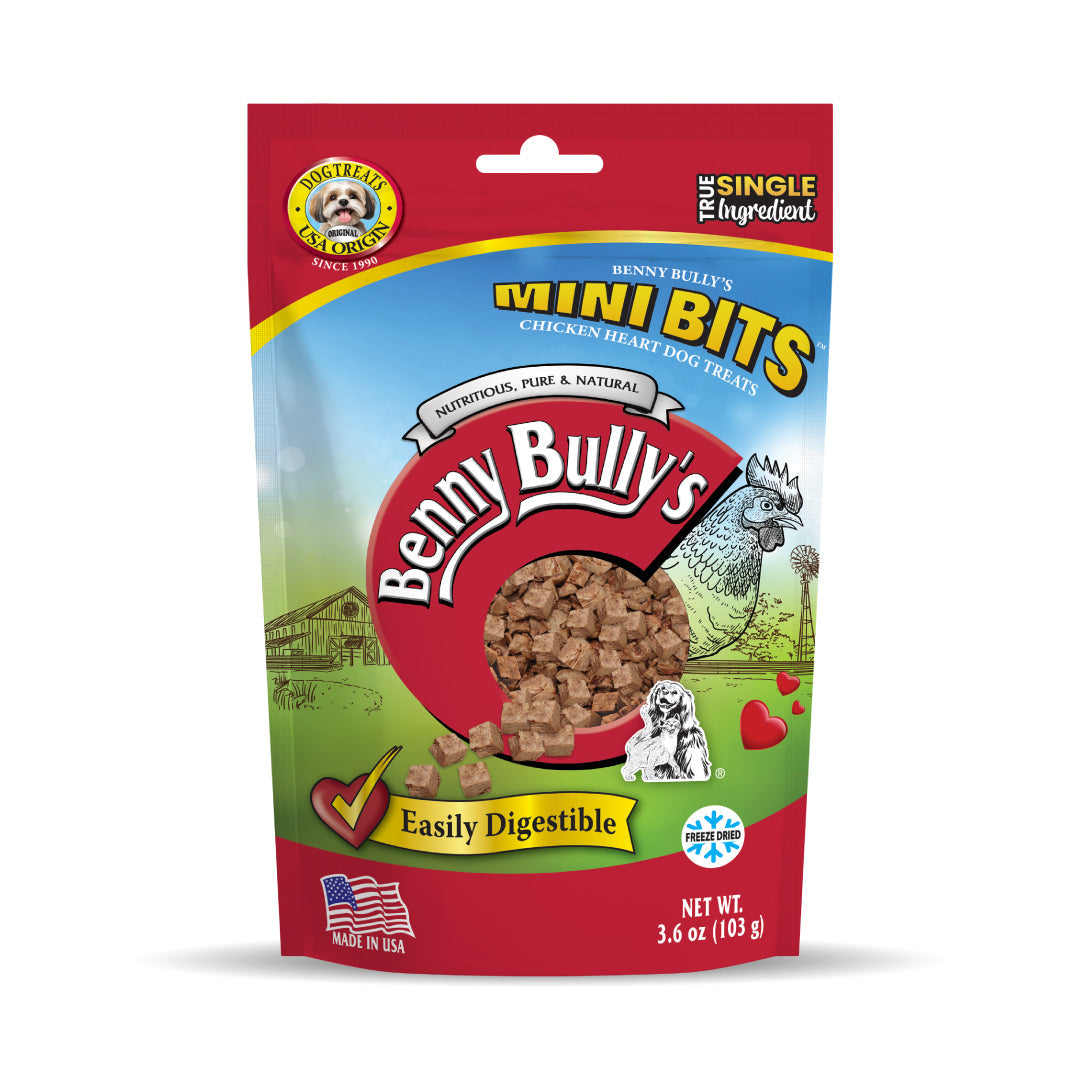 Benny Bullys® Mini Bits - Chicken Heart | Dog Training Treats