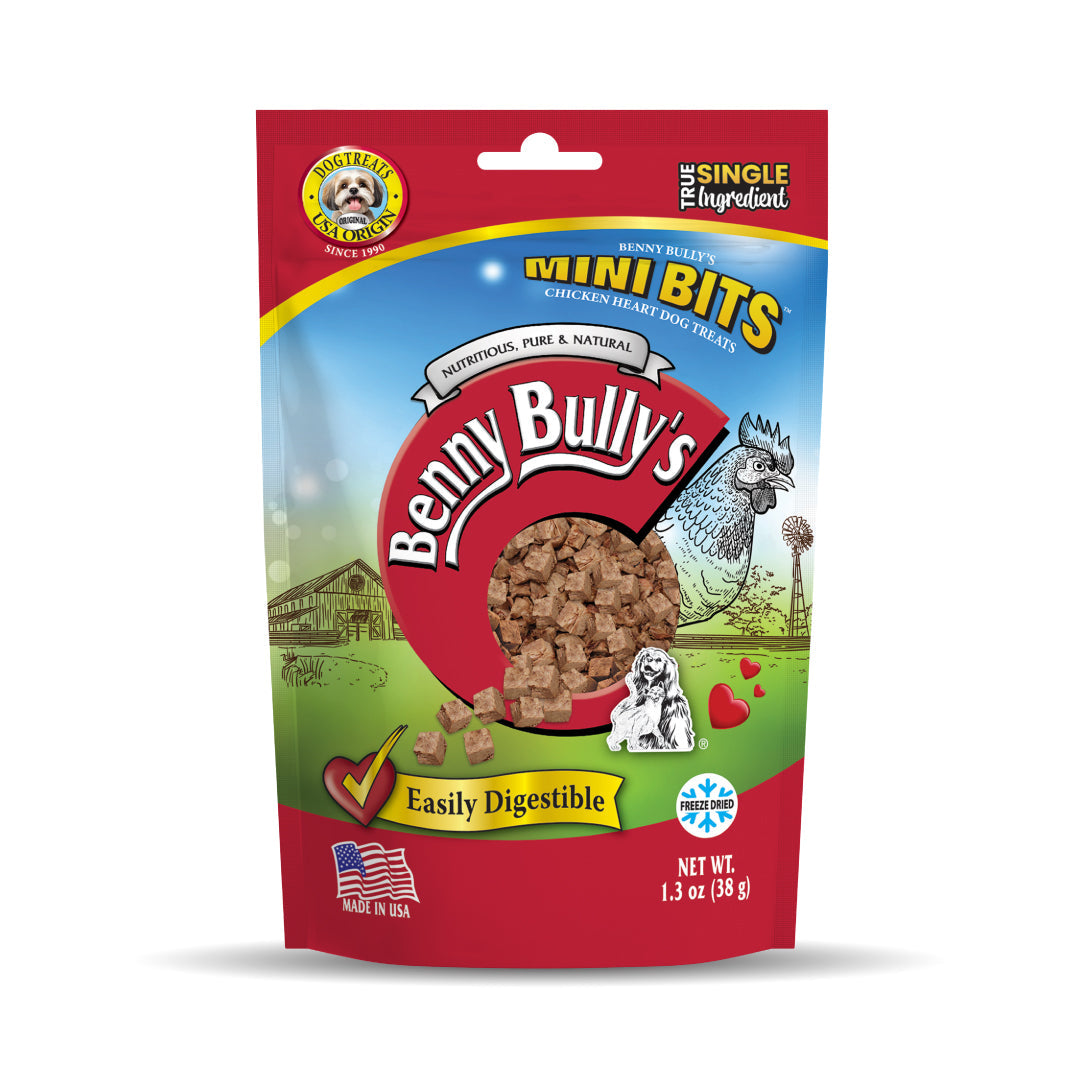 Benny Bullys® Mini Bits - Chicken Heart | Dog Training Treats