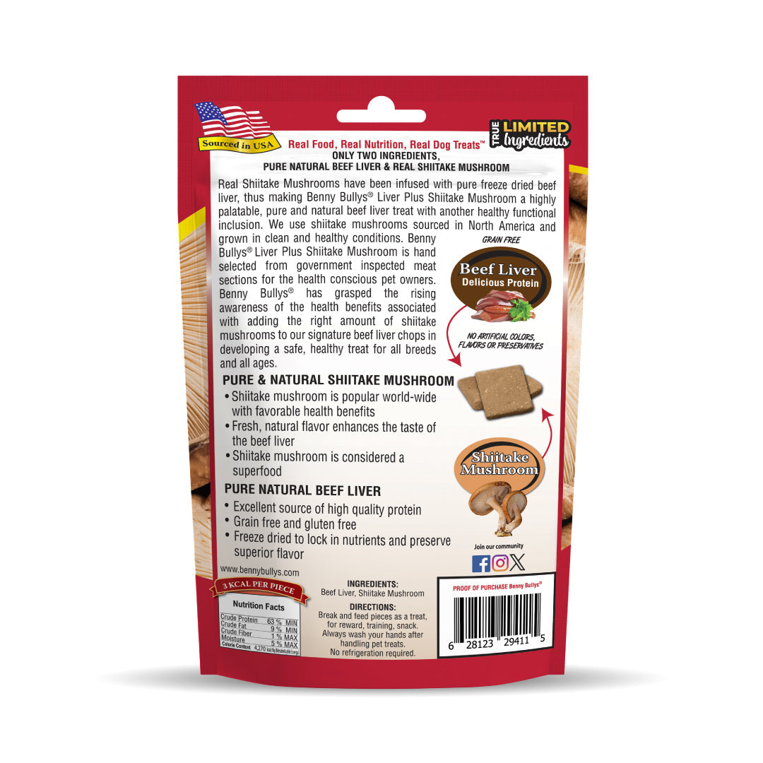 Benny Bullys® Beef Liver Plus Shiitake Mushroom
