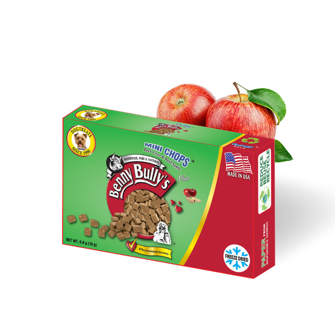 Benny Bullys® Mini Chops™ - Beef Liver & Apple in Smart Pack™