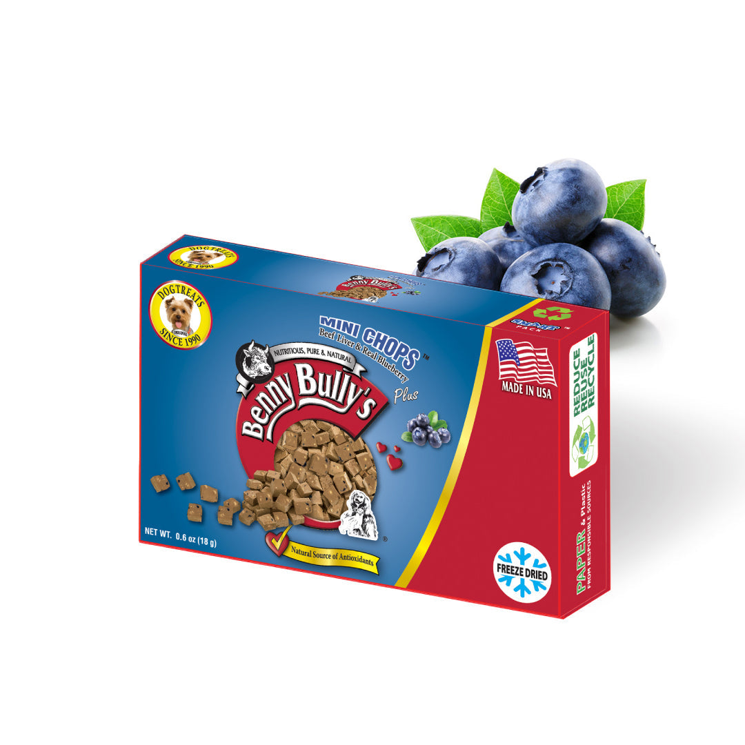 Benny Bullys® Mini Chops™ - Beef Liver & Blueberry in Smart Pack™