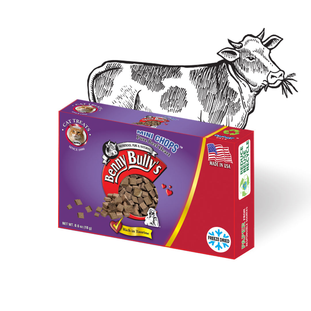 Benny Bullys® Mini Chops™ - Pure Beef Heart in Smart Pack™