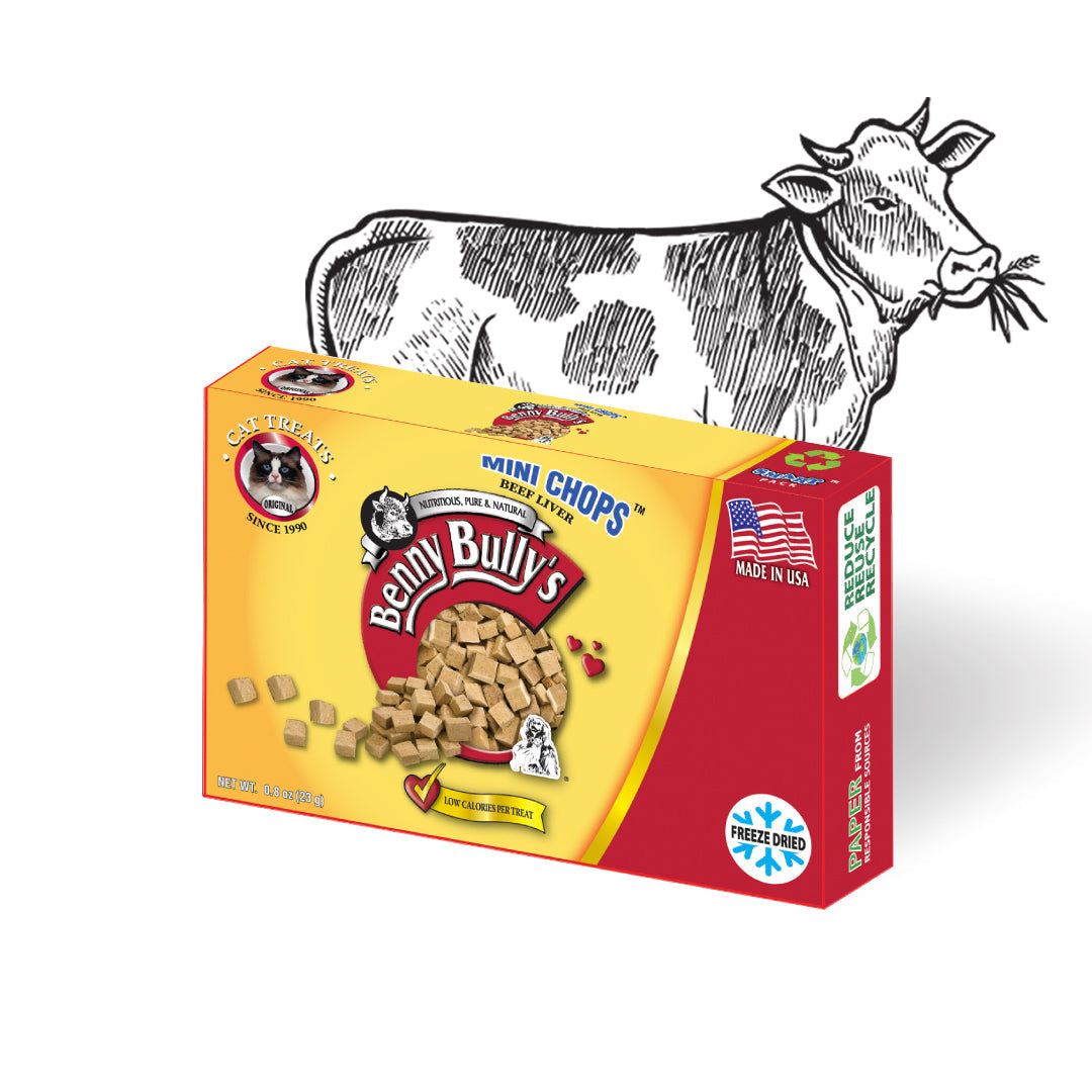 Benny Bullys® Mini Chops™ - Beef Liver in Smart Pack™ (Cat)