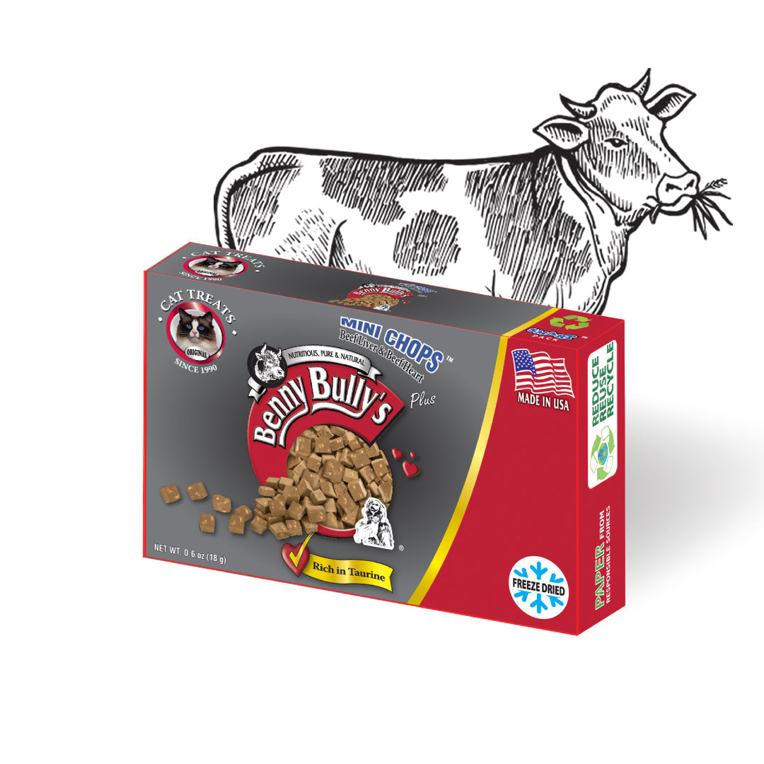 Benny Bullys® Mini Chops™ - Beef Liver & Beef Heart in Smart Pack™
