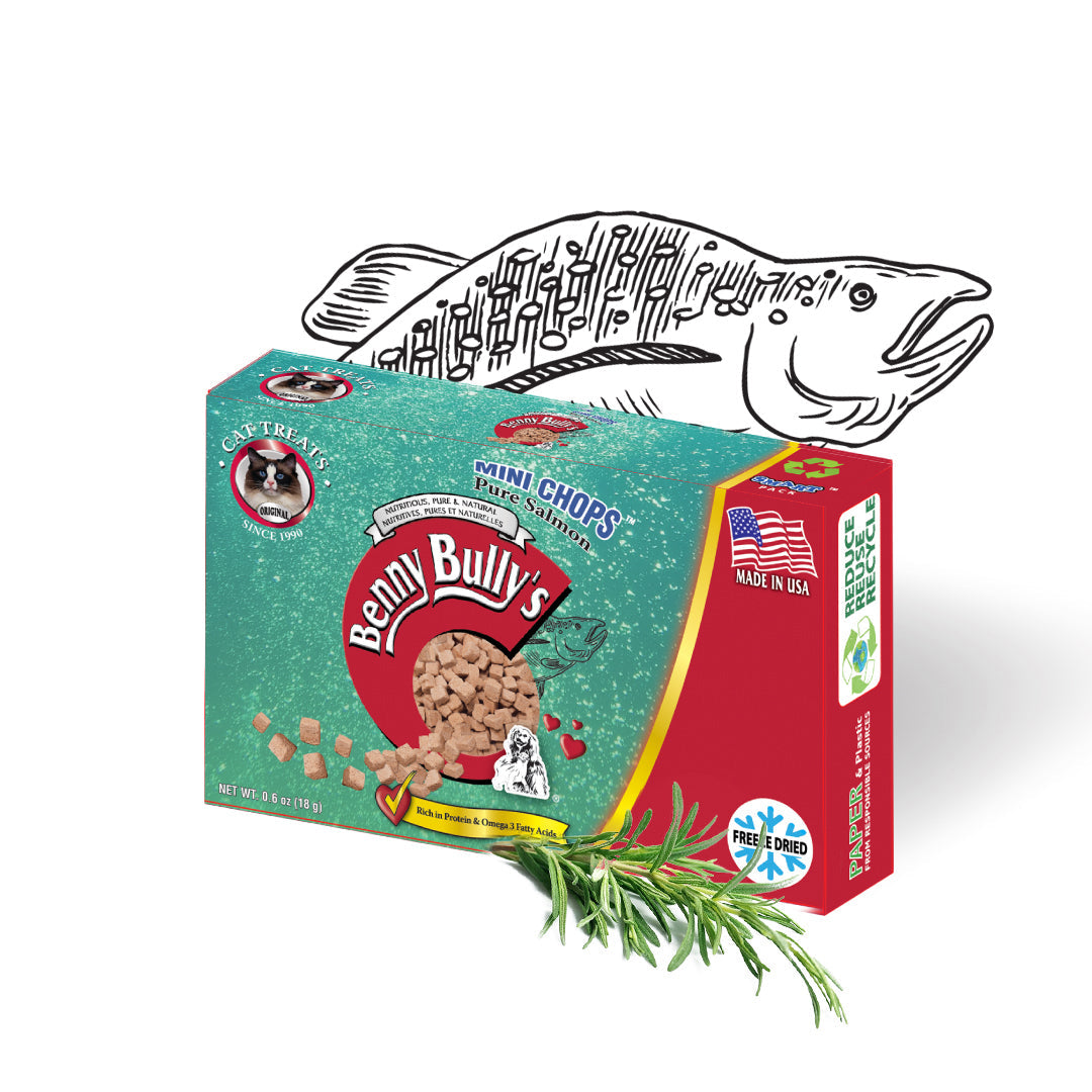 Benny Bullys® Mini Chops™ - Salmon Plus Rosemary Extract in Smart Pack™